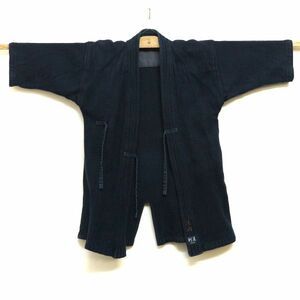 3539SR◆剣道着◆剣王◆サイズ２◆藍染木綿古布◆古着◆中古◆リメイク素材◆KENDO UNIFORM◆