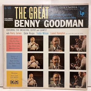 ●即決LP Benny Goodman / the Great cl820 j36146 米オリジナル、6eye Dg Mono ベニー・グッドマン