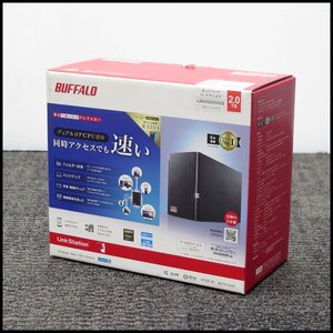 ●未使用! BUFFALO/バッファロー 2.0TB ネットワークハードディスク LS520D0202G デュアルコアCPU搭載 ネットワーク対応HDD 1TB×2ドライブ