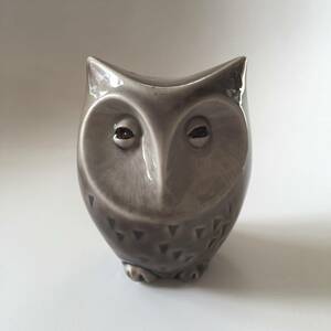 ◆ビンテージ Ditmar Urbach Owl Bank フクロウ 貯金箱 陶器製 ふくろう 梟 チェコスロバキア 50S レア 東欧 検 北欧