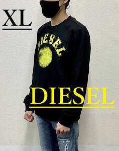 ディーゼル　トレーナー 0123　XLサイズ　ブラック　DIESEL　S-GINN-K30　A08685 0HYAT　ロゴ　スウェット プルオーバー　グラフィック