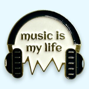 MUSIC IS MY LIFE 音楽 ピン ピンバッジ バッジ ポスト投函