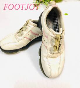 Footjoy　フットジョイ　ゴルフシューズ リールフィット REELFIT　BOA LACING SYSTEM　ホワイト×ピンク　サイズ ２３ｃｍ　USA６