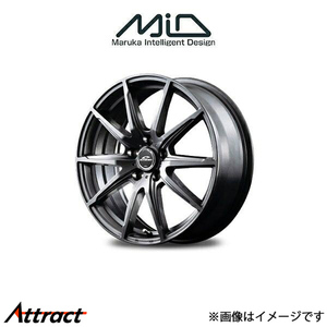 MID シュナイダー SLS アルミホイール 1本 アコード CL7/CL8/CL9(15×6J 5-114.3 INSET52 メタリックグレー)SCHNEIDER SLS