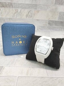 ◇ ◎ SONNE × HAORI PRODUCED KOICHI IWAKI 手巻き式 3針 アナログ 腕時計 ウォッチ ホワイト サイズ メンズ P