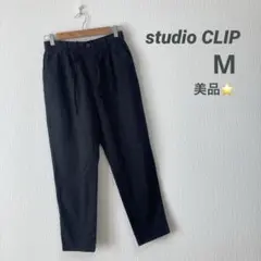 studio CLIP レディース コットンカジュアルパンツ ウエストゴム