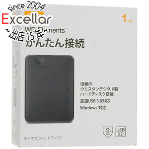 WesternDigital製 外付HD WD Elements Portable WDBUZG0010BBK-JESE 1TB [管理:1000028271]