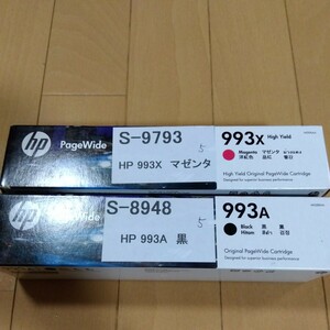 即決　新品　hp純正インク　993A 993X 2色　　5