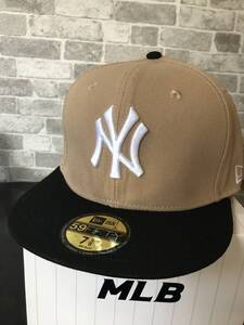 MLB名門NYヤンキース×NEWERA 59FIFTY希少1998ワールドシリーズ記念ツートーンモデルフィッテッドキャップ5/8BKKH