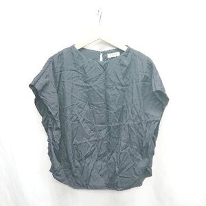 ◇ ⊂ Φ UNITED ARROWS ユナイテッドアローズ 半端袖 カットソー サイズF ブラック レディース E