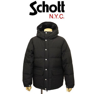 Schott (ショット) 2253002 CLASSIC HOODED DOWN JKT クラシック フード ダウンジャケット 10BLACK XXL