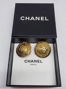 CHANEL シャネル　ココマーク ラウンド イヤリング　ゴールドカラー ヴィンテージ レディース アクセサリー