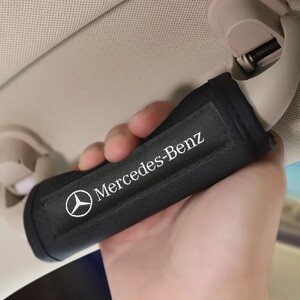 2個セット Mercedes Benz メルセデスベンツ AMG スキニー アシストグリップカバー ルーフハンドルカバー 黒 ブラック skg PETRONAS