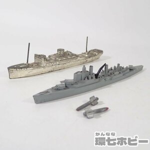 1UT55◆当時物 トライアング ミニック HMS スーパーB M.762 船 ダイキャスト模型 置物 まとめ 英国製/Tri-ang MINIC 他 戦艦 軍艦 送60