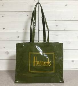 No1072 Harrods ハロッズ pvc エナメル 肩掛けショルダー トート ハンド バッグ 