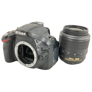 【動作保証】 Nikon D5200 AF-S DX NIKKOR 18-55mm f/3.5-5.6G VR レンズキット 写真 撮影 ニコン 中古 W8880969