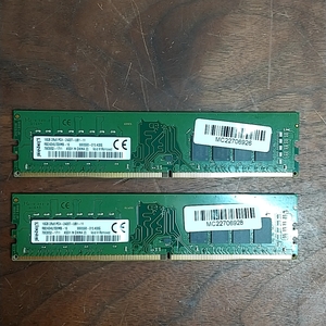 【動作確認済】【2枚セット】Kingston デスクトップ メモリ 2R×8 PC4-2400T-UB1-11 16GB 2枚 32GB DDR4 パーツ パソコン