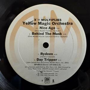 米オリジLP！Yellow Magic Orchestra / X∞MULTIPLES 1980年 SP4813 YMO 坂本龍一 細野晴臣 高橋幸宏 Rydeen Behind The Mask Nice Age