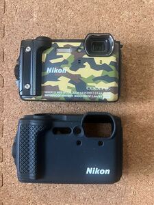 Nikon COOLPIX W300 カムフラージュ アウトドアカメラ　防水　ラバーケース付き