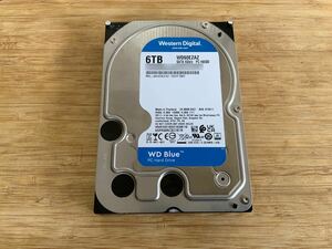 【無料】Western Digital ウエスタンデジタル WD HDD 6TB WD60EZAZ SATA 内臓ハードディスク　完動品　使用時間24,432h