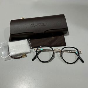 OLIVER PEOPLES オリバーピープル　 ◯◯▽▽□□ メガネ　ボストン 眼鏡　48 24 148 MP-2 雅　ブラック　ゴールド 度なし　メンズ　704161