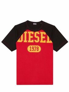 ★新品未使用/DIESEL/価格13200円★タグ付 メンズDIESEL ビックロゴ グラフィック 半袖 Tシャツ レッド S