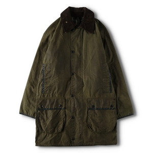 古着 90年代 バブアー Barbour マークフィリップス 旧3ワラント ワックスコットン オイルドジャケット 英国製 SMALL メンズS相当/eva003302