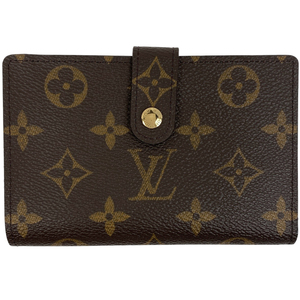 ルイ・ヴィトン Louis Vuitton ポルト モネ ビエ ヴィエノワ がま口 二つ折り財布 モノグラム ブラウン M61663 レディース 【中古】