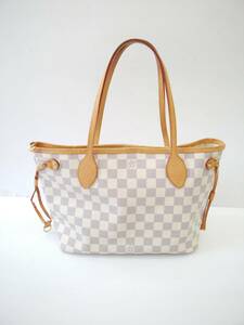 ■ルイヴィトン N51110 アズール ネヴァーフルPM トートバッグ ハンドバッグ LOUIS VUITTON