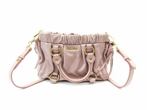 miu miu ミュウミュウ ショルダーバッグ ピンクベージュ 鞄 ∠UP4328