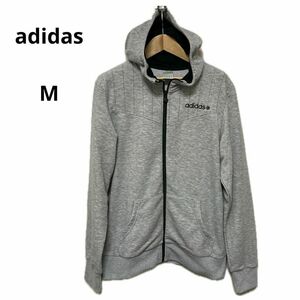 訳あり adidas アディダス パーカー グレー M おしゃれ