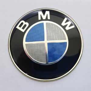 BMW エンブレム 45mm 用 カーボン ブラック ホワイト ステアリング ハンドル 新品未使用 送料無料