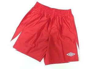 【新品】定価3300円 アンブロ/umbro サッカー ハーフパンツ UAS6301P【L】赤 白/レッド ◆タンパン 男 女 SOCCER スポーツ 運動 兼用