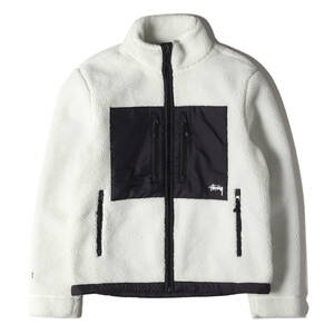 STUSSY ステューシー ジャケット サイズ:M GORE WINDSTOPPER シェルパ フリース ジャケット SHERPA FLEECE JACKET ホワイト 白 ブランド