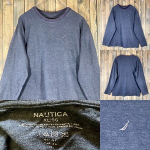 ノーティカ NAUTICA 刺繍ロゴ ビックサイズ XL アメリカ輸入/ビンテージ/ロンT/LONG SLEEVE/L-S/古着/古着卸