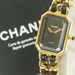 ★USED品 良品 CHANEL【シャネル プルミエール H0001L レディース クォーツ腕時計 ゴールド色 保管ケース共】