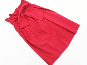 UNTITLED アンタイトル タック ウエスト リボン ロング スカート size0/ピンク ■◇ ☆ ecc1 レディース