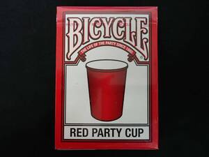 【G476】BICYCLE　RED PARTY CUP　レッドパーティーカップ　PLAYING CARDS　未開封　レア　デック　トランプ　カード　マジック　手品