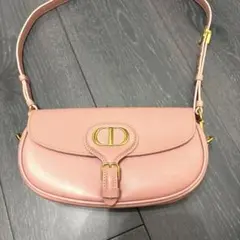 DIOR ボビー イーストウエスト ショルダーバッグ レザー ピンク ミディアム