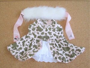 新品●送料無料●犬服●ペット　ディズニー　ミニちゃん　お出かけワンピース　ファーティペット付き　サイズS