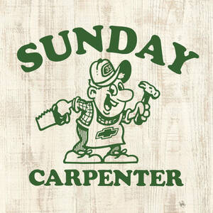 ■SUNDAY CARPENTER Tシャツ■XLサイズ（ホワイトxグリーン）