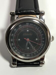 ILLINOIS イリノイ メンズ腕時計 AUTOMATIC 機械式 レザーベルト ワンタッチ装着 未使用品