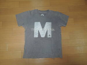 M エム かすれロゴ Tシャツ S カットソー LOGO 染加工 TMT / M THANK YOU FRIENDS