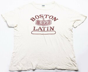 CHESWICK (チェスウィック) Crew Neck Tee - BOSTON LATIN - / クルーネックTシャツ オフホワイト size L