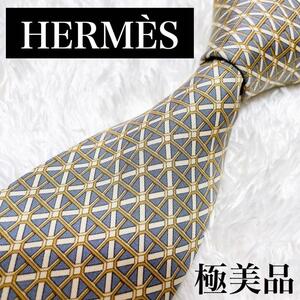 【極美品】HERMS (エルメス) シルク100% ネクタイ N-0080