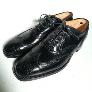 c0133 【新品同様・試着程度】 ★ブルックスブラザーズ Brooks Brothers★ 06610 オールデン コードバン ウイングチップ 8D 黒 ブラック 