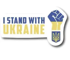 ウクライナ支援ステッカー 10枚組 防水 車 ウクライナ 世界平和 シール