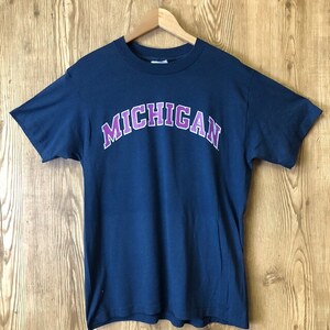 USA製 80s VINTAGE MICHIGAN プリント Tシャツ メンズ L 80年代 ヴィンテージ 古着 e24050737