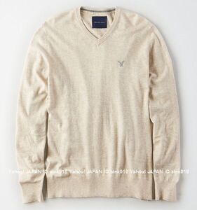 〓SALE!! アメリカンイーグル/US L/AE V-Neck セーター/Oatmeal