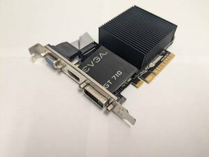 簡易チェック済み グラフィックボード EVGA GeForce GT710 ファンレス